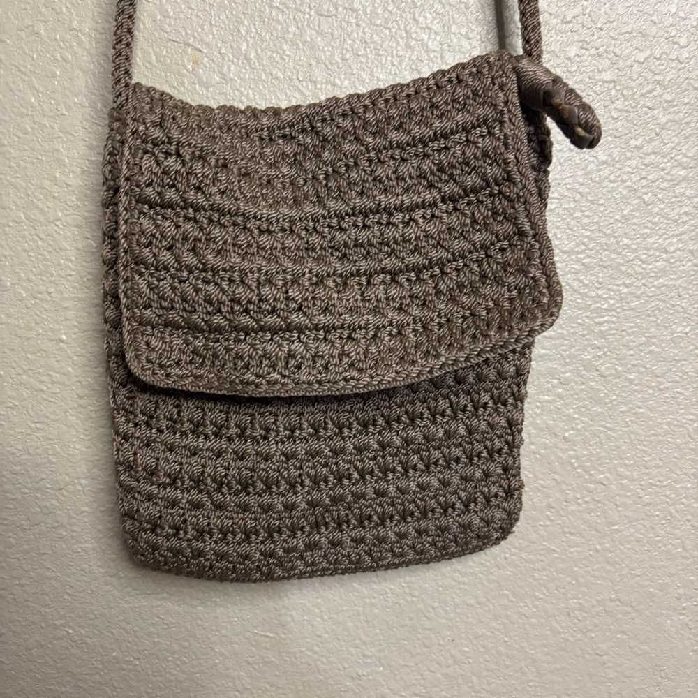 The Sak Brown Crochet Crossbody Bag